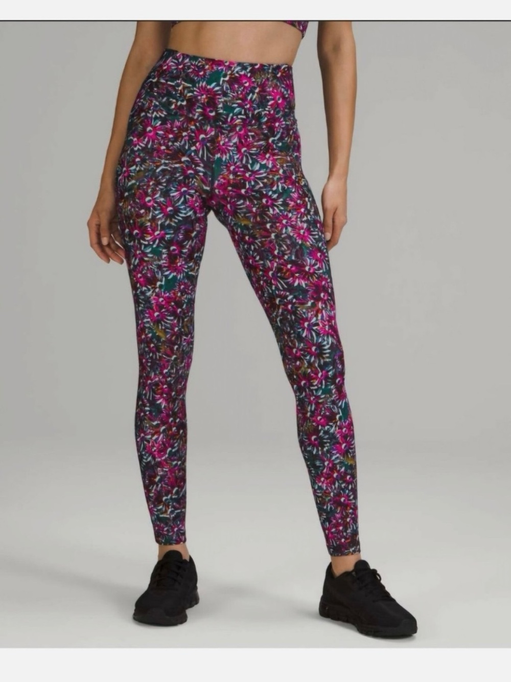lululemon athletica High-Rise Floral Print Leggings in Magenta & Teal